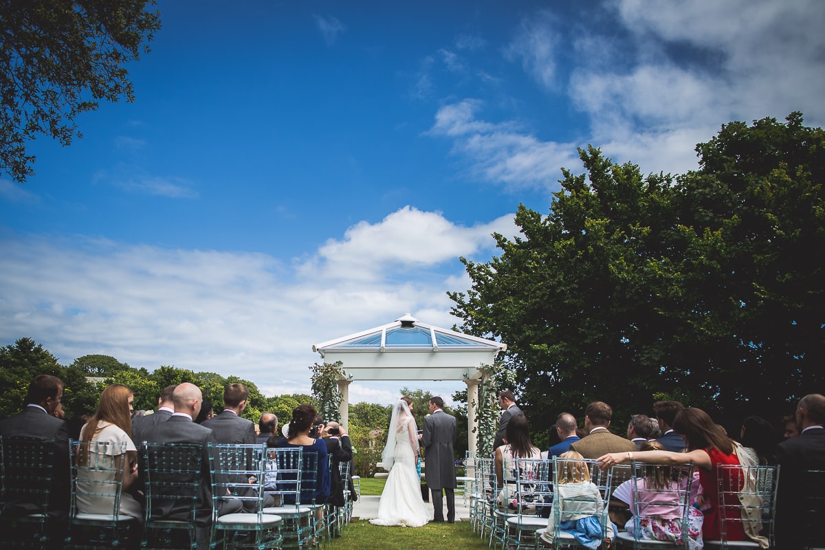 beautiful outdoor ceremony Penn Castle