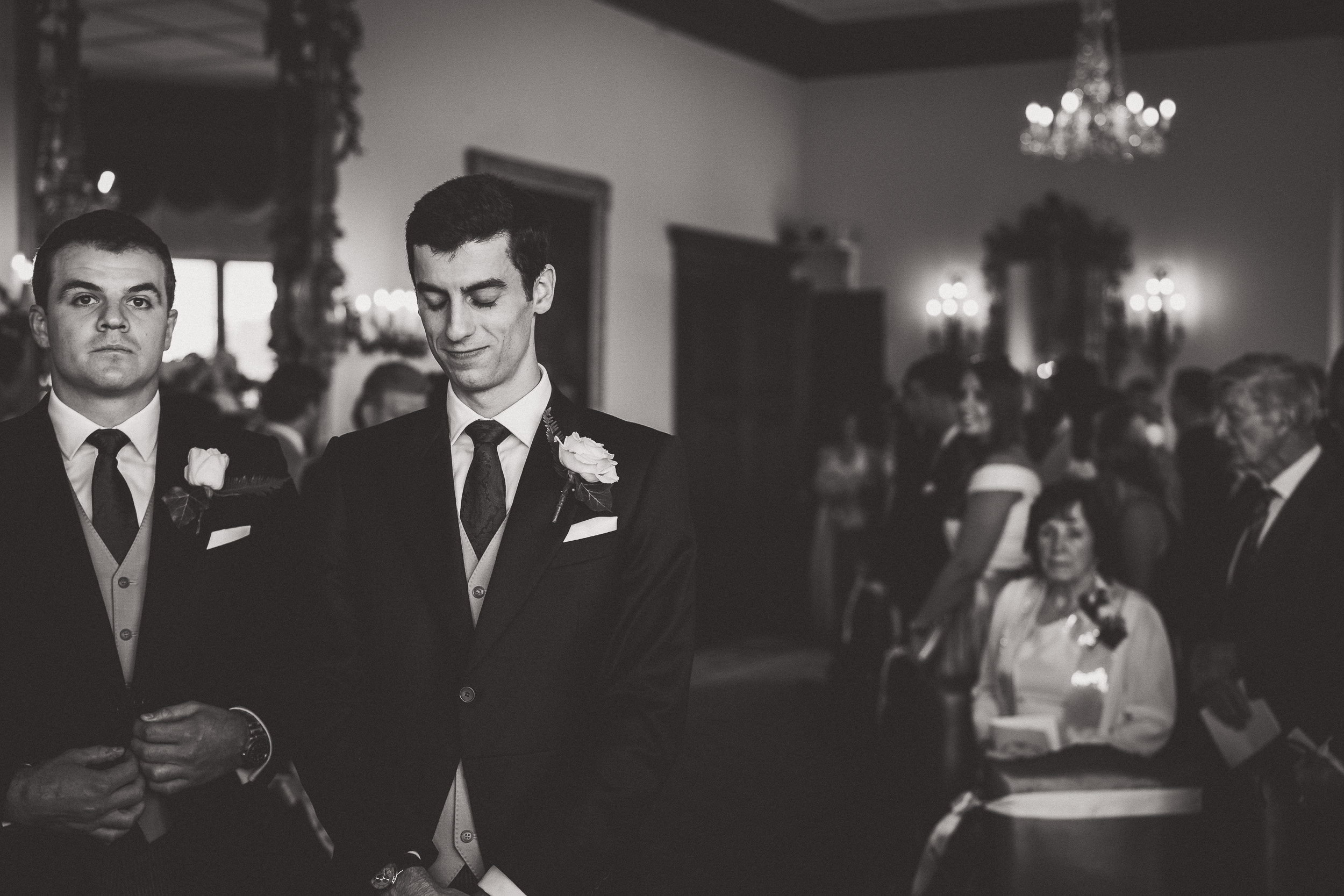 A photo of two grooms at their wedding.