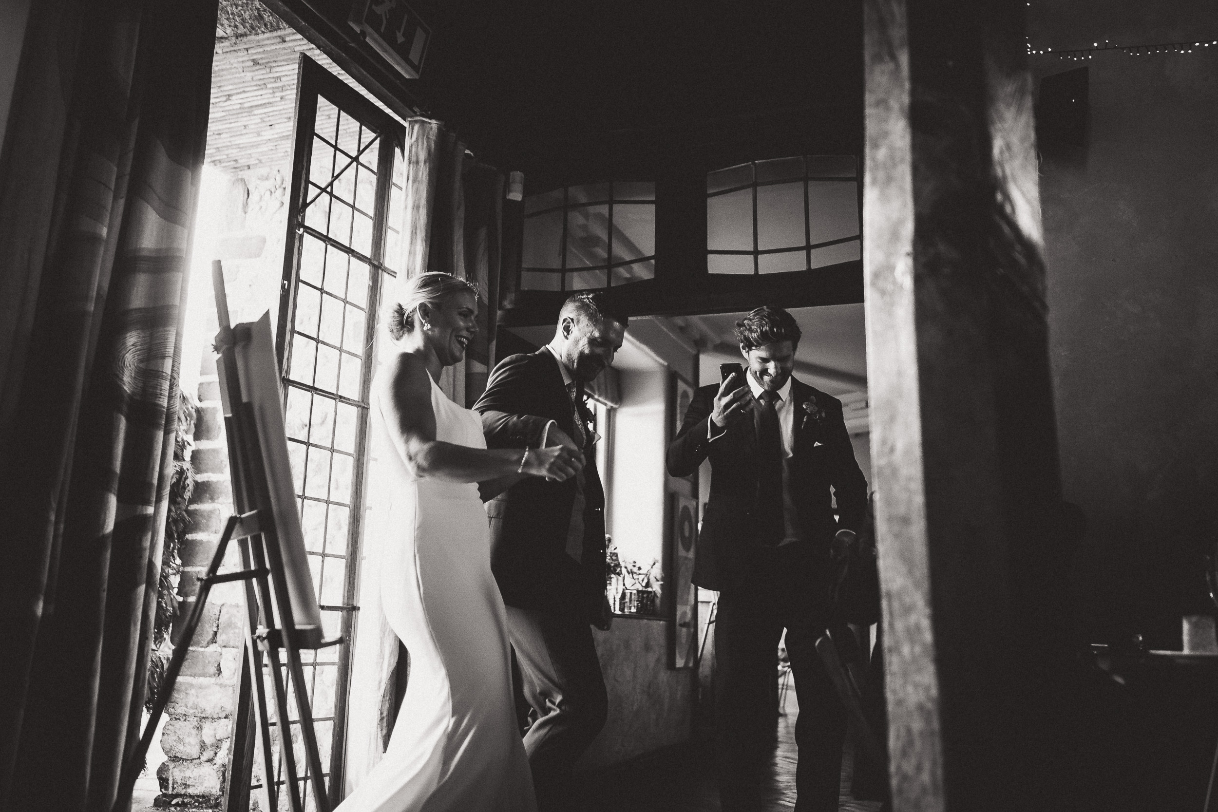 A groom and bride captured in a wedding photo.