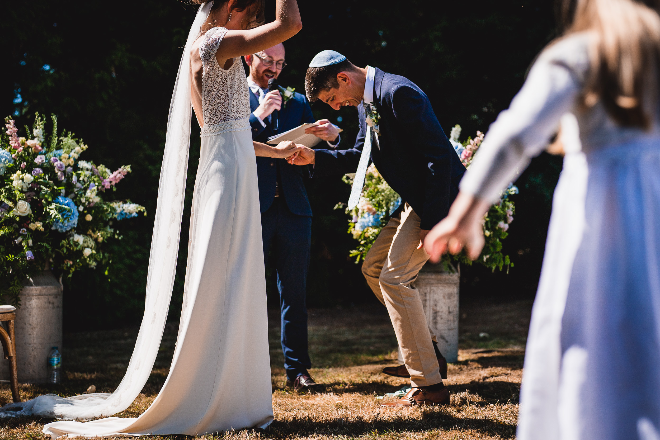 A wedding ceremony captured by a wedding photographer.